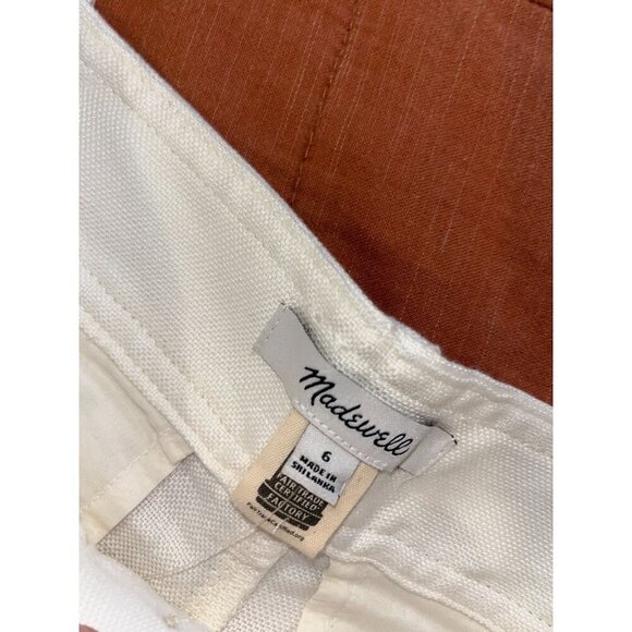NWOT Madewell High-Waisted Tapered Denim Trousers Size 6 Cream  Womens - Picture 2 of 11